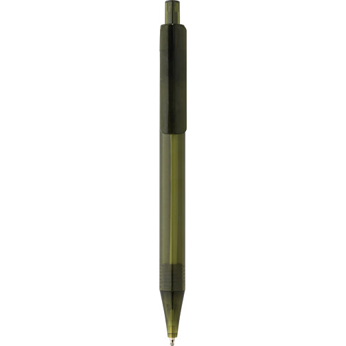 GRS RPET X8 Transparenter Stift, Grün , grün, PET - recycelt, 14,00cm (Höhe), Bild 2