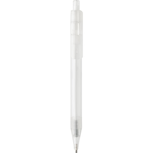 GRS RPET X8 Transparenter Stift, Weiss , weiss, PET - recycelt, 14,00cm (Höhe), Bild 2