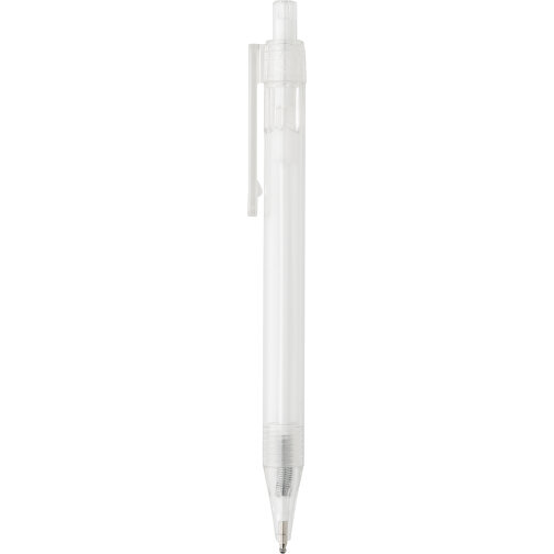 GRS RPET X8 Transparenter Stift, Weiss , weiss, PET - recycelt, 14,00cm (Höhe), Bild 3