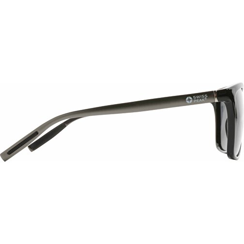 Swiss Peak Polarisierte Sonnenbrille Aus RCS Kunststoff, Schwarz , schwarz, PC - recycelt, 13,90cm x 5,00cm (Länge x Höhe), Bild 2