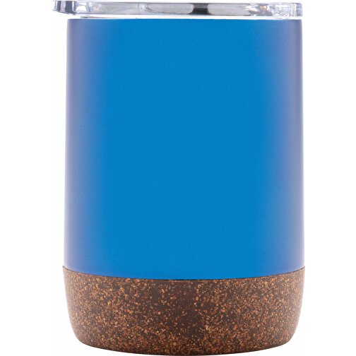 Kleine Vakuum-Kaffeetasse Aus RCS RSteel & Kork, Blau , blau, Rostfreier Stahl - recycelt, 10,00cm (Höhe), Bild 3
