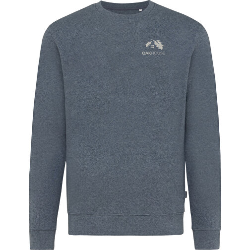 Iqoniq Denali Ungefärbt. Rundhals-Sweater Aus Recycelter BW, Heather Navy , heather navy, 50% recycelte und 50% biologische Baumwolle, XXS, 65,50cm x 1,00cm (Länge x Höhe), Bild 6