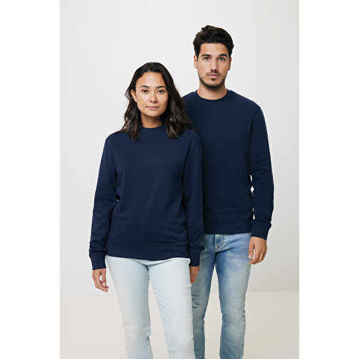 Iqoniq Zion Rundhals-Sweater Aus Recycelter Baumwolle, Navy Blau , navy blau, 50% recycelte und 50% biologische Baumwolle, XXS, 65,50cm x 1,00cm (Länge x Höhe), Bild 4