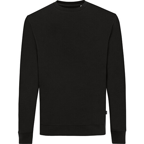 Iqoniq Zion Rundhals-Sweater Aus Recycelter Baumwolle, Schwarz , schwarz, 50% recycelte und 50% biologische Baumwolle, XL, 75,50cm x 1,00cm (Länge x Höhe), Bild 1