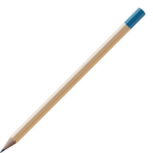 Bleistift, Natur, 6-eckig , natur / dunkelblau, Holz, 17,50cm x 0,70cm x 0,70cm (Länge x Höhe x Breite), Bild 1