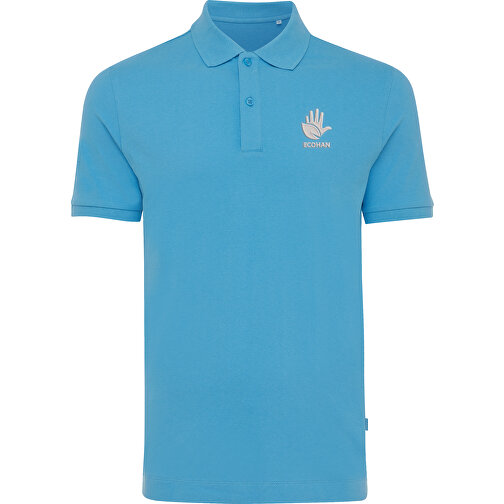 Iqoniq Yosemite Piqué-Poloshirt Aus Recycelter Baumwolle, Tranquil Blue , tranquil blue, 50% recycelte und 50% biologische Baumwolle, L, 73,00cm x 0,50cm (Länge x Höhe), Bild 3