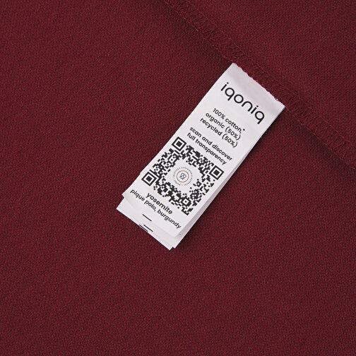 Iqoniq Yosemite Piqué-Poloshirt Aus Recycelter Baumwolle, Burgunderrot , burgunderrot, 50% recycelte und 50% biologische Baumwolle, S, 69,00cm x 0,50cm (Länge x Höhe), Bild 5