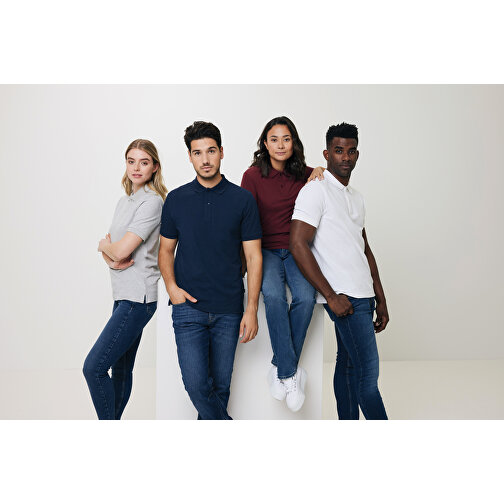 Iqoniq Yosemite Piqué-Poloshirt Aus Recycelter Baumwolle, Weiß , weiß, 50% recycelte und 50% biologische Baumwolle, XXS, 65,00cm x 0,50cm (Länge x Höhe), Bild 4