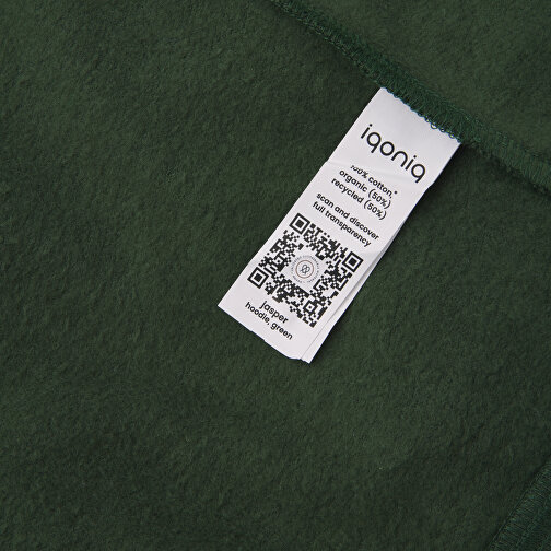 Iqoniq Jasper Hoodie Aus Recycelter Baumwolle, Forest Green , forest green, 50% recycelte und 50% biologische Baumwolle, XXS, 66,00cm x 1,00cm (Länge x Höhe), Bild 5