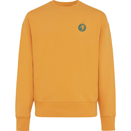 Iqoniq Kruger Relax-Rundhals-Sweater Aus Recycelt. Baumwolle, Sundial Orange , sundial orange, 50% recycelte und 50% biologische Baumwolle, S, 69,50cm x 1,00cm (Länge x Höhe), Bild 3