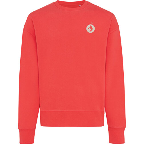 Iqoniq Kruger Relax-Rundhals-Sweater Aus Recycelt. Baumwolle, Luscious Red , luscious red, 50% recycelte und 50% biologische Baumwolle, XXXL, 79,50cm x 1,00cm (Länge x Höhe), Bild 3