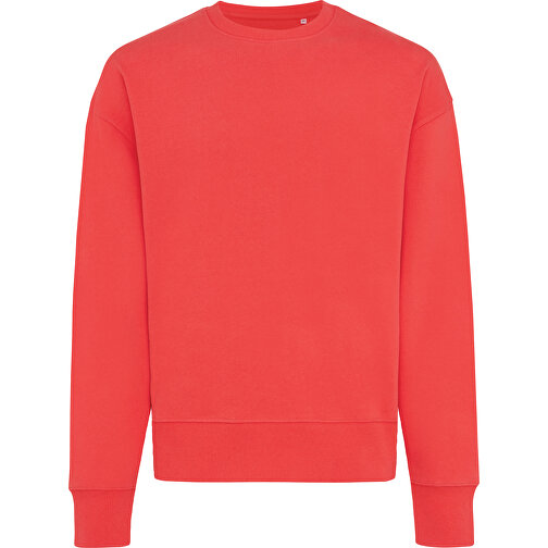 Iqoniq Kruger Relax-Rundhals-Sweater Aus Recycelt. Baumwolle, Luscious Red , luscious red, 50% recycelte und 50% biologische Baumwolle, XS, 67,50cm x 1,00cm (Länge x Höhe), Bild 1
