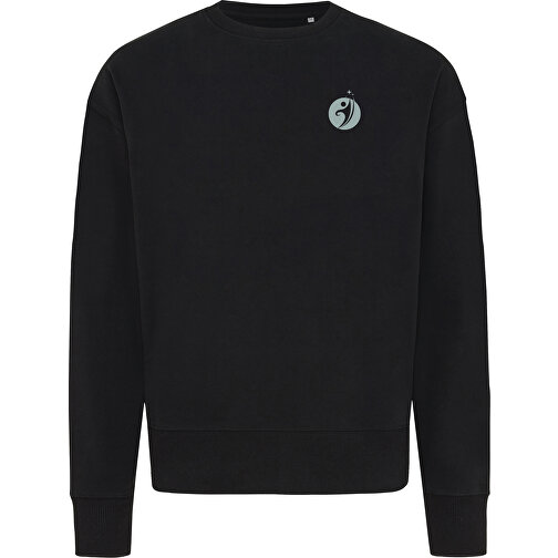 Iqoniq Kruger Relax-Rundhals-Sweater Aus Recycelt. Baumwolle, Schwarz , schwarz, 50% recycelte und 50% biologische Baumwolle, XXXL, 79,50cm x 1,00cm (Länge x Höhe), Bild 3