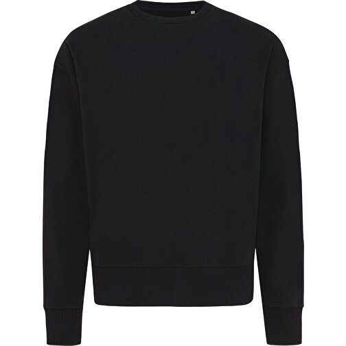 Iqoniq Kruger Relax-Rundhals-Sweater Aus Recycelt. Baumwolle, Schwarz , schwarz, 50% recycelte und 50% biologische Baumwolle, M, 71,50cm x 1,00cm (Länge x Höhe), Bild 1