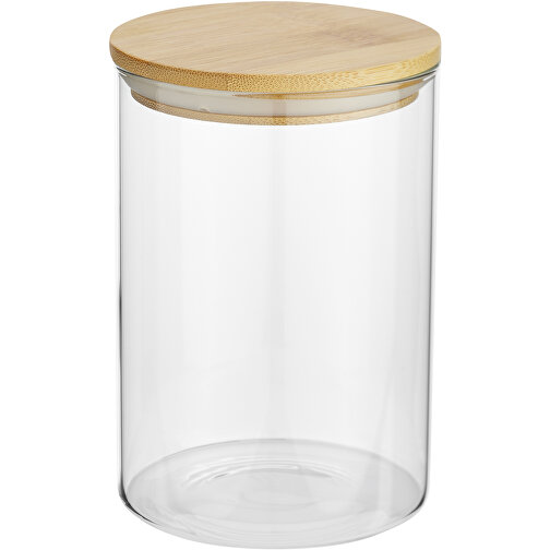Boley 550 Ml Glasbehälter Für Lebensmittel , natural / transparent, Glas, Bambusholz, 12,50cm x 8,50cm x 8,50cm (Länge x Höhe x Breite), Bild 1