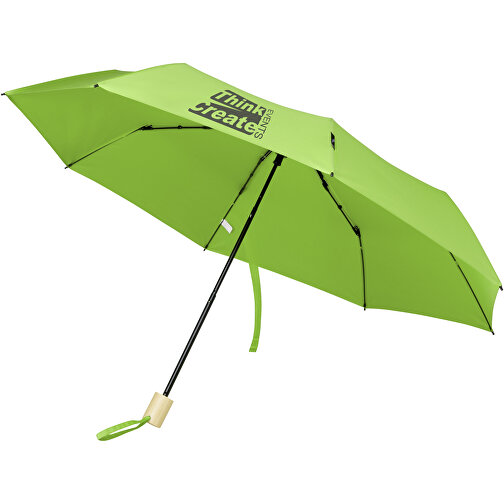 Birgit 21´´ Faltbarer Winddichter Regenschirm Aus Recyceltem PET , lindgrün, Recyceltes PET Pongee Polyester, 28,00cm (Höhe), Bild 2