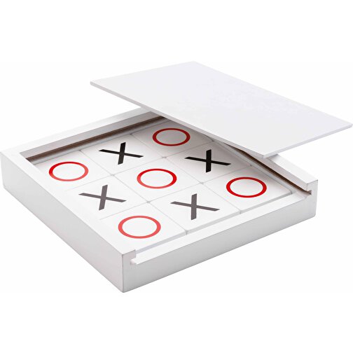 Deluxe Tic Tac Toe Spiel, Weiß , weiß, MDF, 14,40cm x 2,70cm (Länge x Höhe), Bild 1