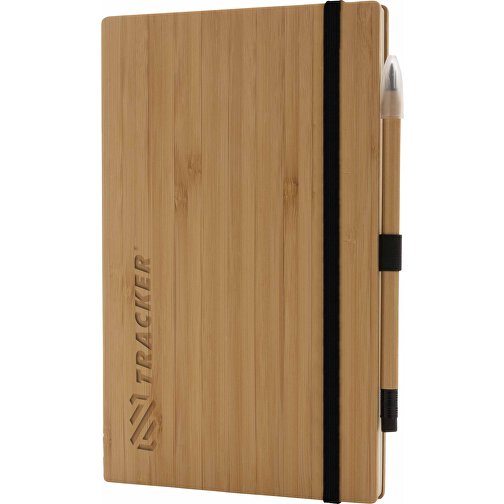 Bambus-Notizbuch Und Infinity-Bleistift Im Set, Braun , braun, Bambus FSC® zertifiziert, 21,00cm x 1,30cm (Länge x Höhe), Bild 6