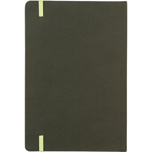GRS-zertifiziertes RPET-A5-Notizbuch, Grün , grün, PET - recycelt, 21,30cm x 1,50cm (Länge x Höhe), Bild 5
