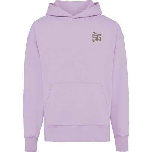 Iqoniq Yoho Relax-Hoodie Aus Recycelter Baumwolle, Lavender , lavender, 50% recycelte und 50% biologische Baumwolle, XXS, 64,00cm x 1,00cm (Länge x Höhe), Bild 3