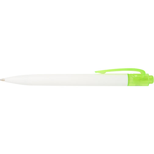 Thalaasa Kugelschreiber Aus Ocean Bound-Kunststoff , Marksman, transparent grün / weiss, Recycelter Kunststoff, 14,30cm (Länge), Bild 4