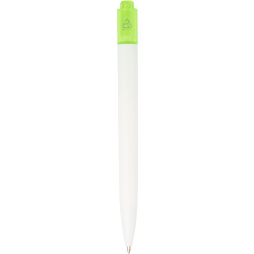 Thalaasa Kugelschreiber Aus Ocean Bound-Kunststoff , Marksman, transparent grün / weiss, Recycelter Kunststoff, 14,30cm (Länge), Bild 5
