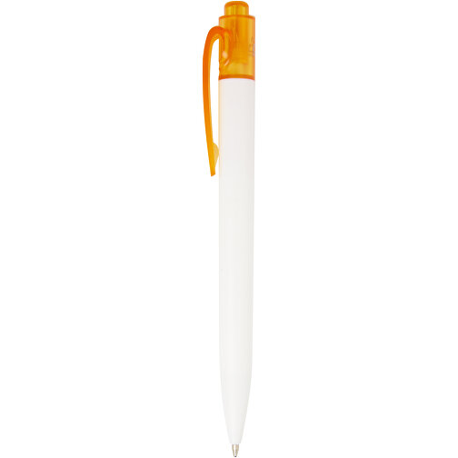 Thalaasa Kugelschreiber Aus Ocean Bound-Kunststoff , Marksman, transparent orange / weiss, Recycelter Kunststoff, 14,30cm (Länge), Bild 2