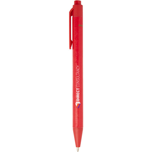 Chartik Kugelschreiber Aus Recyceltem Papier Mit Matter Oberfläche, Einfarbig , rot, Recyceltes Papier, 14,00cm (Länge), Bild 5