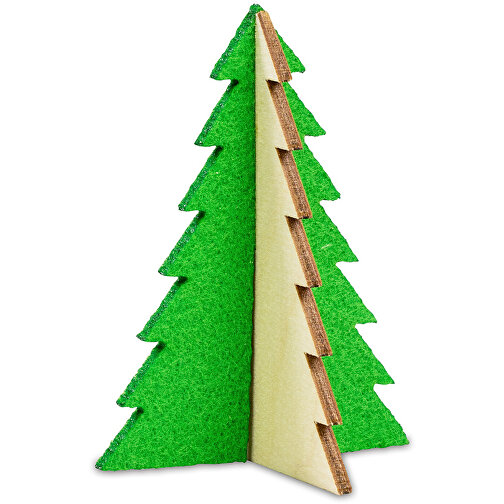 Steckfiguren-Karte Filz - Baum 4/4-c , individuell, Filz, Papier, Holz, 21,00cm x 10,50cm (Länge x Breite), Bild 3