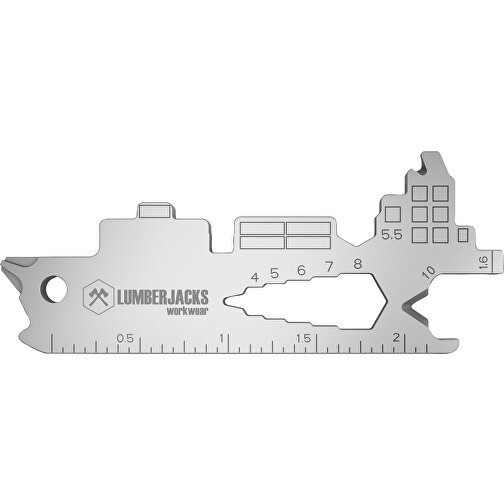 ROMINOX® Key Tool Cargo Ship / Containerschiff (19 Funktionen) , grün, Edelstahl, 7,00cm x 0,23cm x 3,20cm (Länge x Höhe x Breite), Bild 11