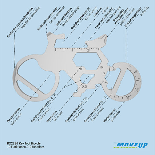 ROMINOX® Chiave per bicicletta (19 funzioni), Immagine 9
