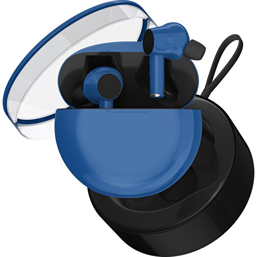 True-Wireless In-Ear Kopfhörer Truly , dunkelblau / schwarz, Kunststoff, 6,00cm x 3,00cm x 6,00cm (Länge x Höhe x Breite), Bild 2