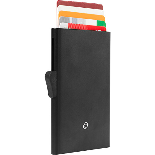 C-Secure RFID Kartenhalter , schwarz, Metall, 9,50cm x 0,90cm x 6,40cm (Länge x Höhe x Breite), Bild 1
