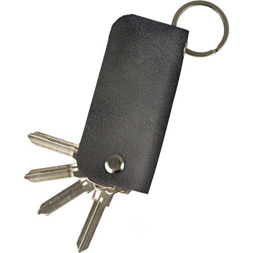 Schlüsseletui , schwarz, Anilin-Rindleder Toscana, 8,50cm x 4,00cm (Länge x Breite), Bild 1