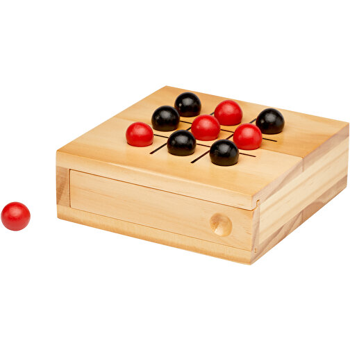Strobus Tic-Tac-Toe Spiel Aus Holz , natur, Holz, 11,90cm x 4,00cm x 11,90cm (Länge x Höhe x Breite), Bild 1