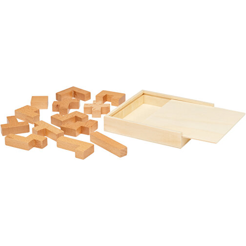 Bark Holzpuzzle , natur, Holz, 11,60cm x 2,10cm x 11,60cm (Länge x Höhe x Breite), Bild 1