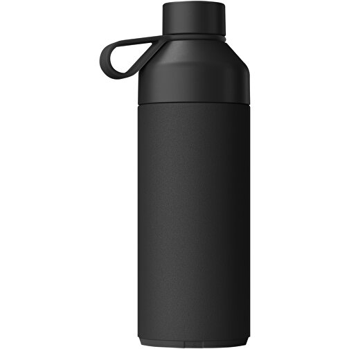 Big Ocean Bottle 1 L Vakuumisolierte Flasche , obsidian black, Recycled stainless steel, 25% PET Kunststoff, 50% Recycelter PET Kunststoff, 25% Silikon Kunststoff, 26,20cm (Höhe), Bild 3