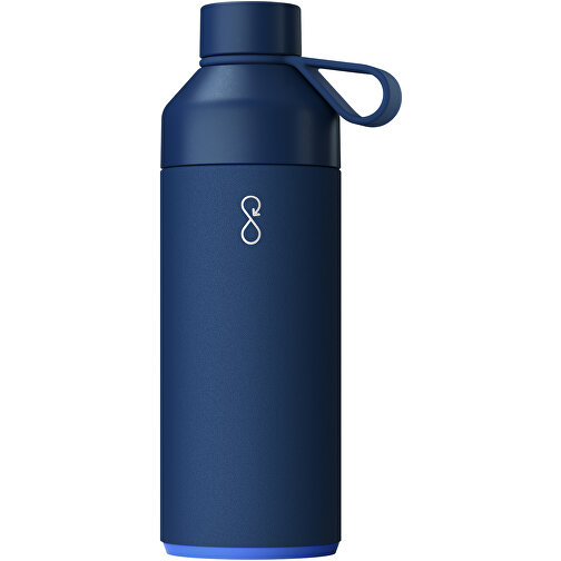 Big Ocean Bottle 1 L Vakuumisolierte Flasche , ozeanblau, Recycled stainless steel, 25% PET Kunststoff, 50% Recycelter PET Kunststoff, 25% Silikon Kunststoff, 26,20cm (Höhe), Bild 1
