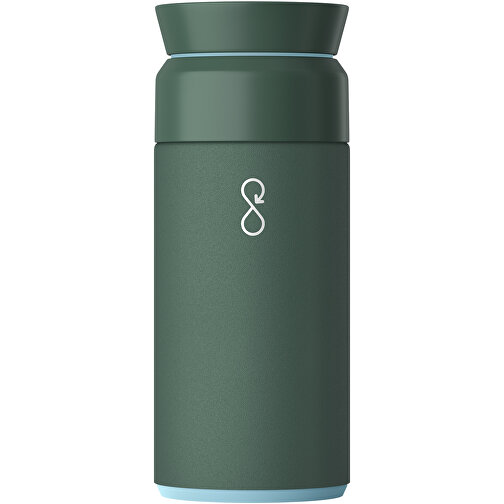 Ocean Bottle 350 Ml Brew Flask , waldgrün, Recycled stainless steel, 50% PET Kunststoff, 25% Recycelter PET Kunststoff, 25% Silikon Kunststoff, 17,00cm (Höhe), Bild 1