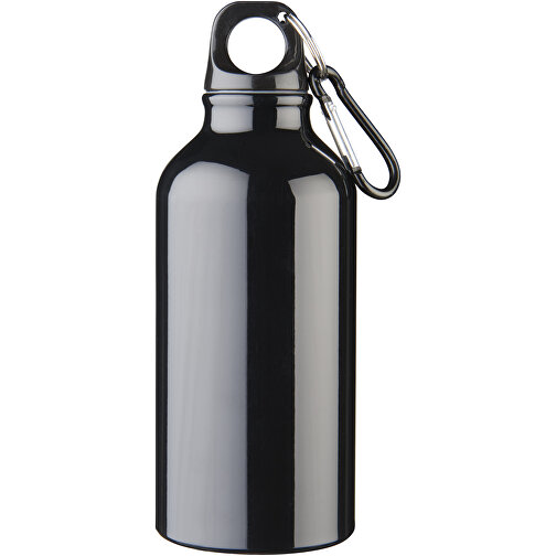 Oregon 400 Ml RCS-zertifizierte Trinkflasche Aus Recyceltem Aluminium Mit Karabinerhaken , schwarz, Recycled Aluminium, 17,60cm (Höhe), Bild 2