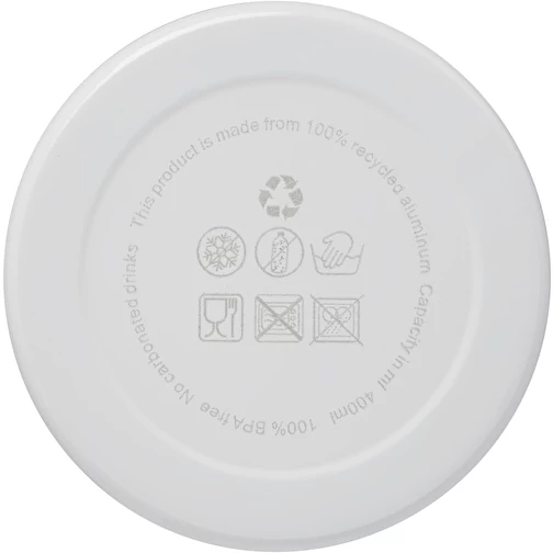 Bouteille d eau Oregon de 400 ml en aluminium recyclé certifié RCS avec mousqueton, Image 3