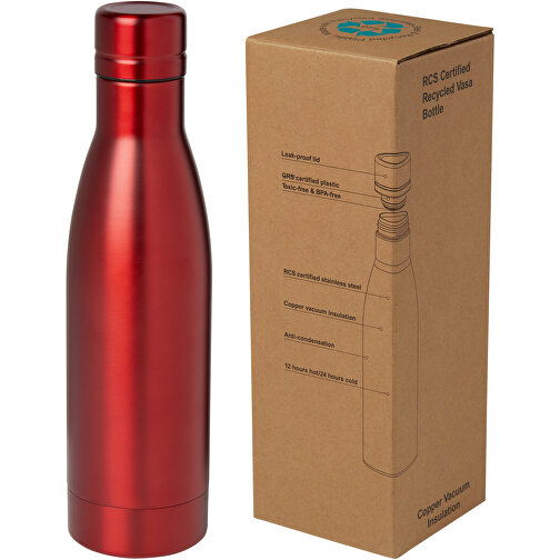 Vasa 500 ml RCS-certifierad flaska i återvunnet rostfritt stål, kopparvakuumisolerad, Bild 7