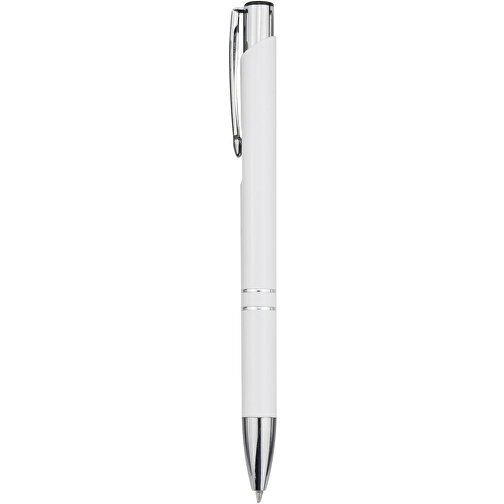 Moneta Kugelschreiber Aus Recyceltem Aluminium , weiß, Recycled Aluminium, ABS Kunststoff, Eisen, 13,60cm (Länge), Bild 2