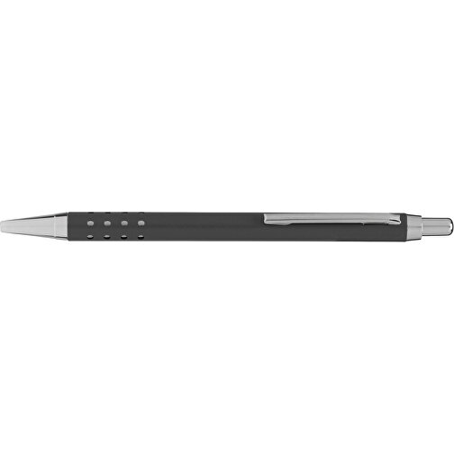 Messing-Kugelschreiber BUDAPEST , anthrazit matt, Messing / Stahl, 13,50cm (Länge), Bild 3