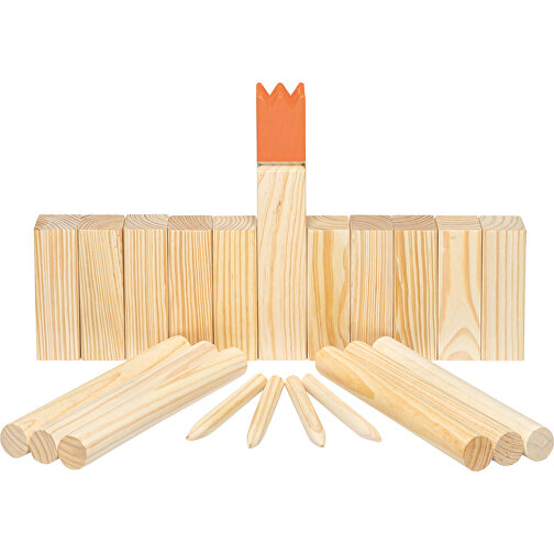 Wikinger Wurfspiel KUBB , braun, Holz, 27,50cm x 10,00cm x 19,00cm (Länge x Höhe x Breite), Bild 2