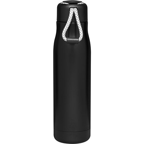 Vakuum-Isolierflasche ROBUSTA , schwarz, Edelstahl / Silikon / Kunststoff / Polyester, 26,00cm (Länge), Bild 2