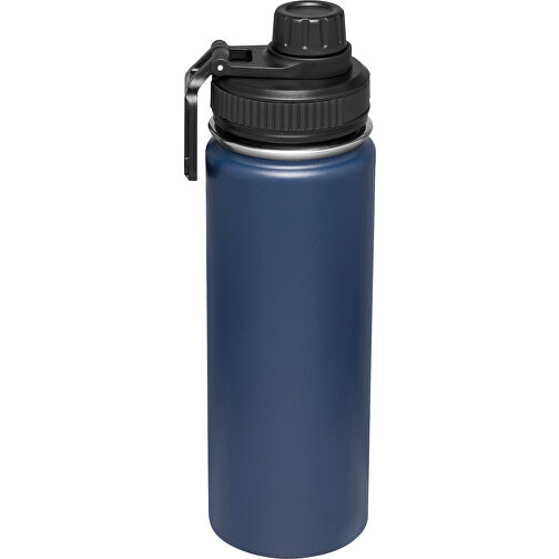 Vakuum-Isolierflasche ARMY STYLE , blau, Edelstahl / Silikon / Kunststoff, 29,50cm (Länge), Bild 1