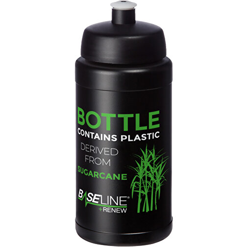 Baseline Plus Renew 500 Ml Sportflasche , schwarz, Zuckerrohr Biokunststoff, 90% PP Kunststoff, 10% TPE Kunststoff, 18,30cm (Höhe), Bild 2