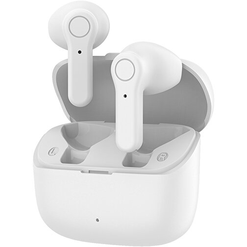 Prixton TWS155 Bluetooth® Ohrhörer , weiß, ABS Kunststoff, 10,00cm x 3,50cm x 10,00cm (Länge x Höhe x Breite), Bild 1