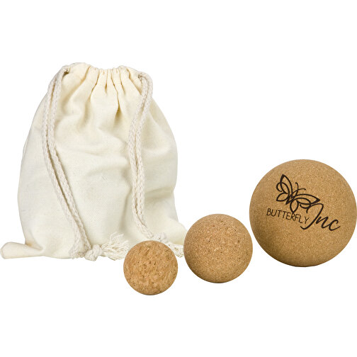 Massage balls Cork, set de 3 balles fascia, Image 5